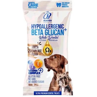 White Dental Beta Glucan pałeczki do żucia 180 g. White Dental Beta Glucan pałeczki do żucia 180 g.