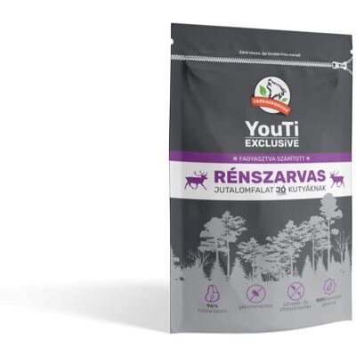 Farkaskonyha YouTi Exclusive przysmaki o smaku renifera 50 g Farkaskonyha YouTi Exclusive przysmaki o smaku renifera 50 g