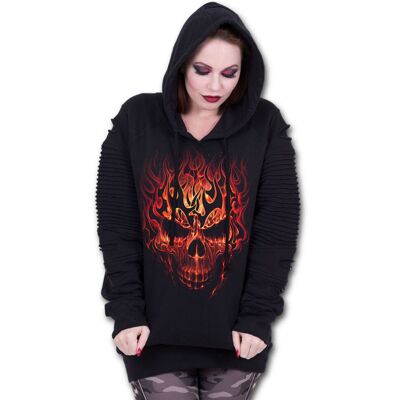 bluza z kapturem damskie - SKULL BLAST - SPIRAL - T152F275 S bluza z kapturem damskie - SKULL BLAST - SPIRAL - T152F275 S
