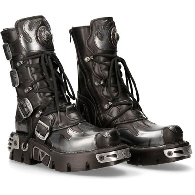 Glany damskie - Flame Boots (591-S2) Black-Grey - NEW ROCK - M.591-S2 44 Glany damskie - Flame Boots (591-S2) Black-Grey - NEW ROCK - M.591-S2 44