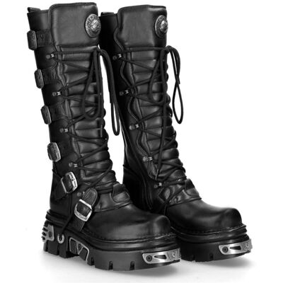 Glany damskie - 6-Buckle Boots (272-S1) Black - NEW ROCK - M.272-S1 44 Glany damskie - 6-Buckle Boots (272-S1) Black - NEW ROCK - M.272-S1 44