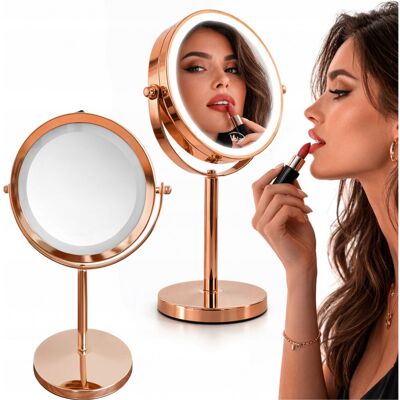VOLAN Lusterko Do Makijażu PREMIUM Kosmetyczne POWIĘKSZAJĄCE 10X Podświetlane LED VOLAN Lusterko Do Makijażu PREMIUM Kosmetyczne POWIĘKSZAJĄCE 10X Podświetlane LED