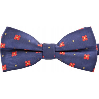 TEER MUSZKA W KWIATKI KROPKI GRANATOWA ELEGANCKA WESELE TEER MUSZKA W KWIATKI KROPKI GRANATOWA ELEGANCKA WESELE