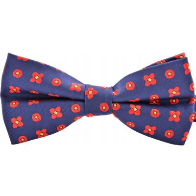 TEER MUSZKA MUCHA GRANATOWA CZERWONE KWIATKI ELEGANCKA TEER MUSZKA MUCHA GRANATOWA CZERWONE KWIATKI ELEGANCKA