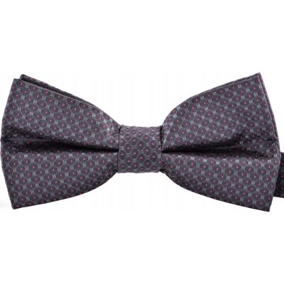 TEER MUSZKA MUCHA SZARA RÓŻOWE KROPKI MĘSKA ELEGANCKA TEER MUSZKA MUCHA SZARA RÓŻOWE KROPKI MĘSKA ELEGANCKA