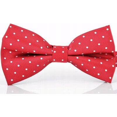 TEER MUCHA Z POSZETKĄ CZERWONE KROPKI MUSZKA ELEGANCKA TEER MUCHA Z POSZETKĄ CZERWONE KROPKI MUSZKA ELEGANCKA