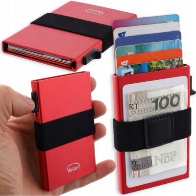 Etui na karty Kredytowe Płatnicze ALUMINIOWE CARD HOLDER Portfel RFID VOLAN Etui na karty Kredytowe Płatnicze ALUMINIOWE CARD HOLDER Portfel RFID VOLAN