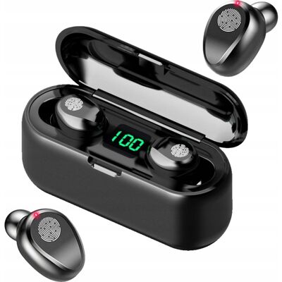 VOLAN SŁUCHAWKI BEZPRZEWODOWE SPORTOWE F9 BLUETOOTH POWERBANK CZARNE VOLAN SŁUCHAWKI BEZPRZEWODOWE SPORTOWE F9 BLUETOOTH POWERBANK CZARNE