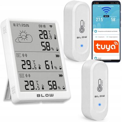 TEMU TERMOMETR STACJA POGODOWA METEO WIFI HIGROMETR ZEGAR POGODY + 2x CZUJNIK TEMU TERMOMETR STACJA POGODOWA METEO WIFI HIGROMETR ZEGAR POGODY + 2x CZUJNIK
