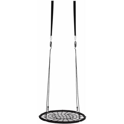 TEMU Duża Huśtawka Ogrodowa Bocianie Gniazdo Springos 102cm Czarna. Wodoodporny Fotel Wiszący Okrągły Z Regulacją Wysokości (107-172cm) i Paskami do TEMU Duża Huśtawka Ogrodowa Bocianie Gniazdo Springos 102cm Czarna. Wodoodporny Fotel Wiszący Okrągły Z Regulacją Wysokości (107-172cm) i Paskami do