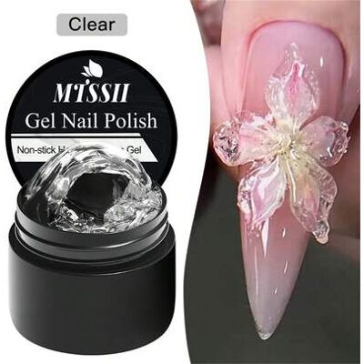 SHEIN 1 szt. 8 ml przezroczysty nieprzyklejający się żel do przedłużania paznokci, żel rzeźbiarski UV/LED zmywalny, nielepki twardy żel do zdobienia paznokc SHEIN 1 szt. 8 ml przezroczysty nieprzyklejający się żel do przedłużania paznokci, żel rzeźbiarski UV/LED zmywalny, nielepki twardy żel do zdobienia paznokc