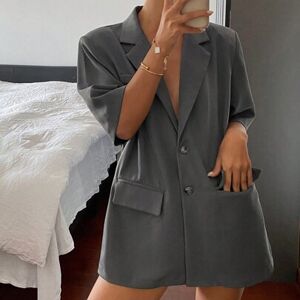 SHEIN Marynarka damska z krótkim rękawem, casualowa, marynarki damskie, jesienne ubrania, strój biznesowy