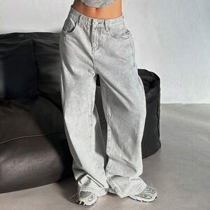 SHEIN Sprane szerokie jeansy damskie, luźne spodnie, luźne jeansy