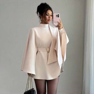 SHEIN Elegancki płaszcz w jednolitym kolorze ze stójką i rozszerzanymi rękawami, jesień/zima