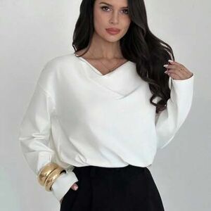 SHEIN Damska elegancka, romantyczna, delikatna, randkowa, seksowna, imprezowa, wakacyjna koszulka z siateczki z odkrytymi plecami i perłowym drapowaniem, z