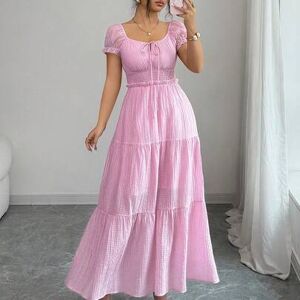 SHEIN Elegancka, romantyczna, wakacyjna sukienka damska w kolorze różowym