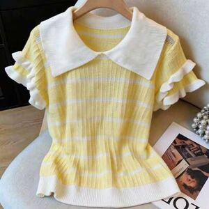 SHEIN Elegancki, uniwersalny sweter damski z kołnierzykiem polo, wiosna/lato