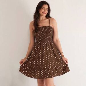 SHEIN Sukienka mini w stylu retro w groszki, plus size, na wakacje i do pracy, uniwersalna, o kroju litery A, idealna dla kobiet