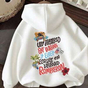 SHEIN Puerto Rico Bunny "DtMF" zabawna żaba, unikalny nadruk, odzież damska, jesienna odzież damska, luźny top damski plus size z okrągłym dekoltem