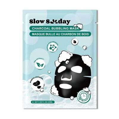 SHEIN Slow Sunday Charcoal Bubbling Mask, Nawilżająca maska bąbelkująca z węglem drzewnym 1 szt., Usuwa nadmiar sebum i brudu, Odblokowuje pory, Promienna i SHEIN Slow Sunday Charcoal Bubbling Mask, Nawilżająca maska bąbelkująca z węglem drzewnym 1 szt., Usuwa nadmiar sebum i brudu, Odblokowuje pory, Promienna i
