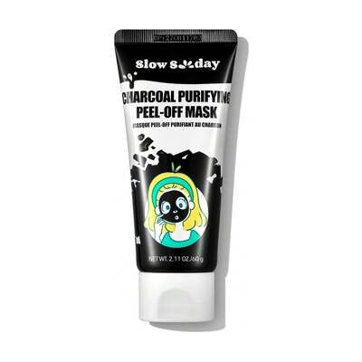 SHEIN SlowSunday Charcoal Purifying Peel-Off Mask, maska otulająca twarz, z węglem aktywnym i ekstraktem z aloesu, usuwa zaskórniki, głęboko oczyszcza, oczy SHEIN SlowSunday Charcoal Purifying Peel-Off Mask, maska otulająca twarz, z węglem aktywnym i ekstraktem z aloesu, usuwa zaskórniki, głęboko oczyszcza, oczy