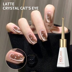 SHEIN 1 szt. 10 ml żelowy lakier do paznokci Latte Crystal Cat Eye, lśniący diamentowy lakier żelowy, magnetyczny lakier żelowy, błyszczący lakier UV LED So SHEIN 1 szt. 10 ml żelowy lakier do paznokci Latte Crystal Cat Eye, lśniący diamentowy lakier żelowy, magnetyczny lakier żelowy, błyszczący lakier UV LED So