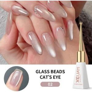 SHEIN 1 szt. 10 ml szklanych koralików, holograficzny brokat, magnetyczny lakier do paznokci, koci efekt, żelowy, magnetyczny, galaktyczny efekt, letni laki SHEIN 1 szt. 10 ml szklanych koralików, holograficzny brokat, magnetyczny lakier do paznokci, koci efekt, żelowy, magnetyczny, galaktyczny efekt, letni laki