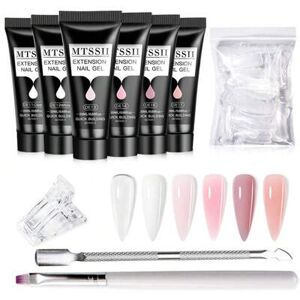 SHEIN 5 szt./zestaw 20 ml żel do przedłużania paznokci, akrylowy kryształ, biały, przezroczysty, nude, różowy, lakier do paznokci, żel UV, zestaw do budowy SHEIN 5 szt./zestaw 20 ml żel do przedłużania paznokci, akrylowy kryształ, biały, przezroczysty, nude, różowy, lakier do paznokci, żel UV, zestaw do budowy
