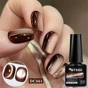 SHEIN Mtssii 7ml Brązowo-czarny szklany kociak magnetyczny żelowy lakier do paznokci w stylu punkowym, półtrwały żel do manicure, zimowe akcesoria do paznok SHEIN Mtssii 7ml Brązowo-czarny szklany kociak magnetyczny żelowy lakier do paznokci w stylu punkowym, półtrwały żel do manicure, zimowe akcesoria do paznok