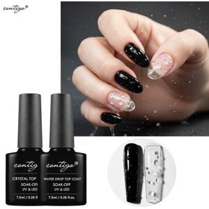 SHEIN Zestaw lakierów nawierzchniowych CONTIGO 2 szt. Water Drop i Crystal Top Coat, 7,5 ml, nowy lakier nawierzchniowy UV LED, naturalny Water Drop SHEIN Zestaw lakierów nawierzchniowych CONTIGO 2 szt. Water Drop i Crystal Top Coat, 7,5 ml, nowy lakier nawierzchniowy UV LED, naturalny Water Drop