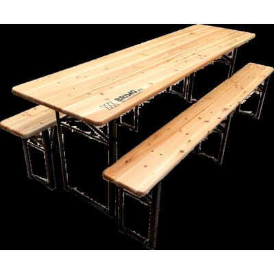 BRIMO Zestaw piwny 220x50 - 60 cm – Stół ogrodowy z ławkami dla 8 - 10 osób - 220 cm x 50 cm - BRIMO Zestaw piwny 220x50 - 60 cm – Stół ogrodowy z ławkami dla 8 - 10 osób - 220 cm x 50 cm -