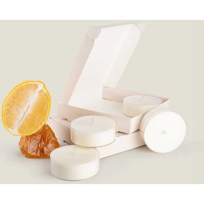 ART Świece tealight Citrus Amber pudełko 4x40g ART Świece tealight Citrus Amber pudełko 4x40g