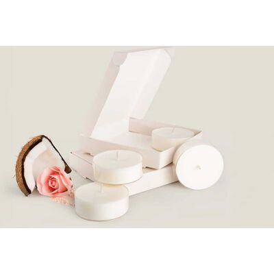 ART Świece tealight Coconut Flower pudełko 4x40g ART Świece tealight Coconut Flower pudełko 4x40g