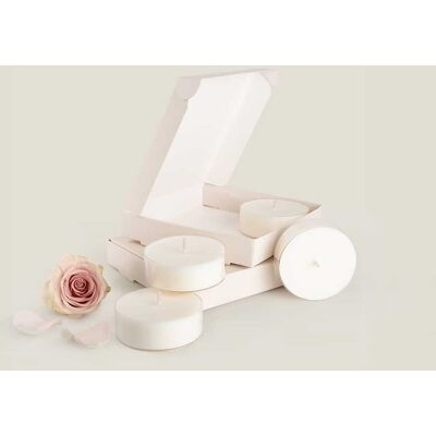 ART Świece tealight Golden Rose pudełko 4x40g ART Świece tealight Golden Rose pudełko 4x40g