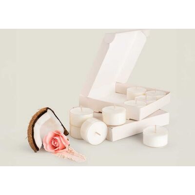 ART Świece tealight Coconut Flower pudełko 9x16g ART Świece tealight Coconut Flower pudełko 9x16g