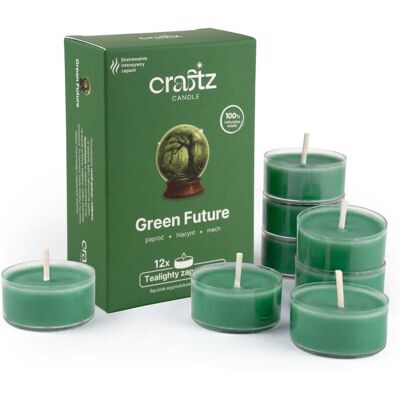 Craftz Candle Tealight Green Future Zestaw 12 szt. Craftz Candle Tealight Green Future Zestaw 12 szt.