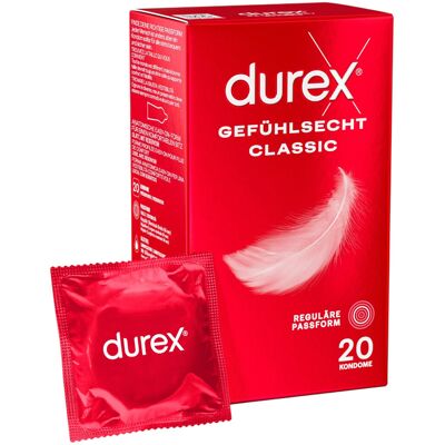 Durex - prezerwatywy ekstra cienkie (20 szt.) Durex - prezerwatywy ekstra cienkie (20 szt.)