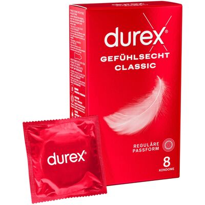 Durex - prezerwatywy ekstra cienkie (8 szt.) Durex - prezerwatywy ekstra cienkie (8 szt.)