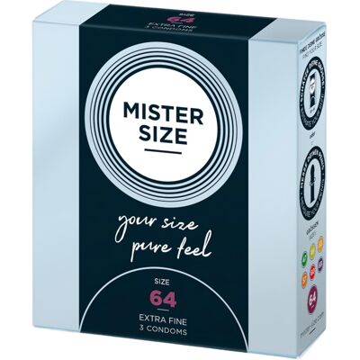 Mister Size - prezerwatywy ultracienkie - 64mm - 3 sztuki Mister Size - prezerwatywy ultracienkie - 64mm - 3 sztuki
