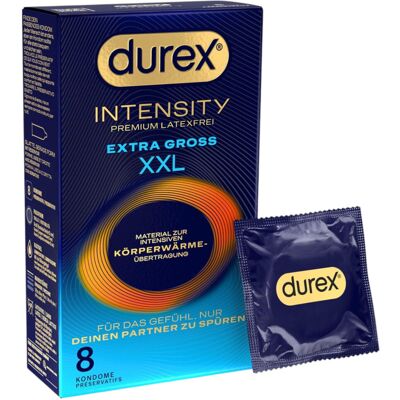 Durex Intensity XXL - prezerwatywy bez lateksu - 8 sztuk Durex Intensity XXL - prezerwatywy bez lateksu - 8 sztuk