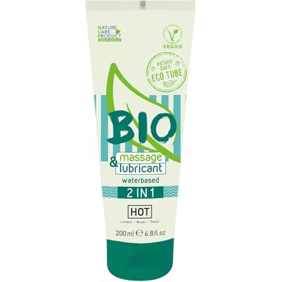 HOT Bio 2w1 - żel nawilżający i do masażu - wodna baza - 200 ml HOT Bio 2w1 - żel nawilżający i do masażu - wodna baza - 200 ml