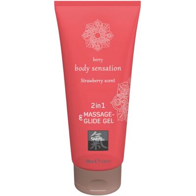 HOT - Shiatsu 2w1 o zapachu truskawkowym - żel do masażu i nawilżający - truskawka (200 ml) HOT - Shiatsu 2w1 o zapachu truskawkowym - żel do masażu i nawilżający - truskawka (200 ml)