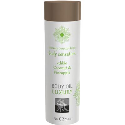 HOT - Shiatsu Luxury - jadalny olejek do masażu - kokos-ananas (75 ml) HOT - Shiatsu Luxury - jadalny olejek do masażu - kokos-ananas (75 ml)