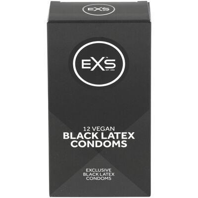 EXS Black - prezerwatywy lateksowe - czarne - 12 sztuk EXS Black - prezerwatywy lateksowe - czarne - 12 sztuk