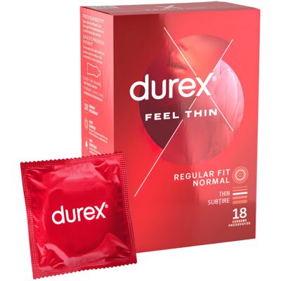 Durex - prezerwatywy ultracienkie - naturalne odczucie - 18 sztuk Durex - prezerwatywy ultracienkie - naturalne odczucie - 18 sztuk