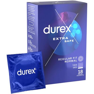 Durex Extra Safe - Prezerwatywy - 18 sztuk Durex Extra Safe - Prezerwatywy - 18 sztuk