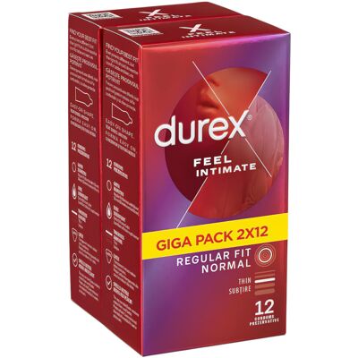 Durex Feel Intimate - prezerwatywy ultracienkie - 2x12 sztuk Durex Feel Intimate - prezerwatywy ultracienkie - 2x12 sztuk
