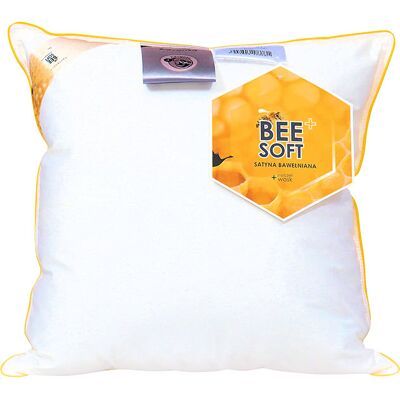 Poduszka Bee Soft Satyna Bawełniana AMZ 40x40 cm pikowana włókno poliestrowe DACRON Infinity Poduszka Bee Soft Satyna Bawełniana AMZ 40x40 cm pikowana włókno poliestrowe DACRON Infinity