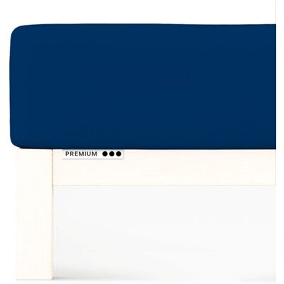 SCHLAFGUT Premium Prześcieradło - 180-200x200-220cm, ciemnoniebieskie SCHLAFGUT Premium Prześcieradło - 180-200x200-220cm, ciemnoniebieskie
