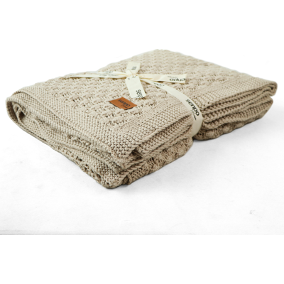 Koc dzianinowy Senpo Blanked Sand 130x170 cm Beżowy Koc dzianinowy Senpo Blanked Sand 130x170 cm Beżowy